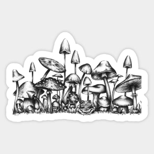 Mushroom forest Sticker